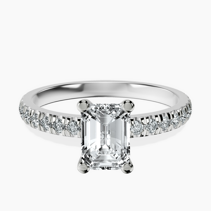 Platinum Venetia Half Eternity Lab Diamond Ring front image