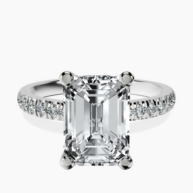Platinum Venetia Half Eternity Lab Diamond Ring front image