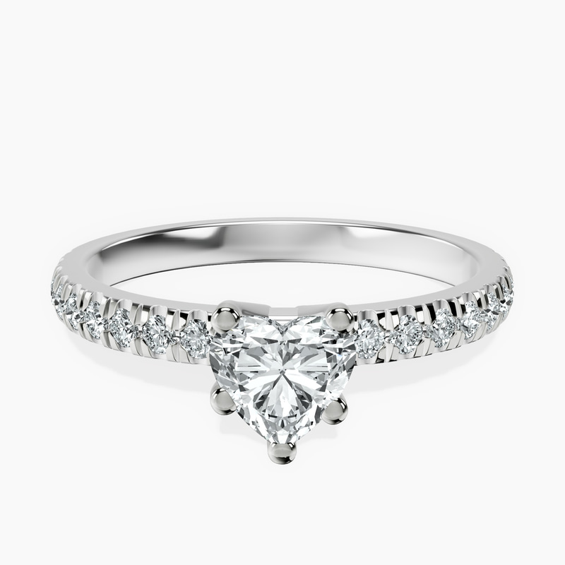 10kt White Gold Venetia Half Eternity Lab Diamond Ring front image