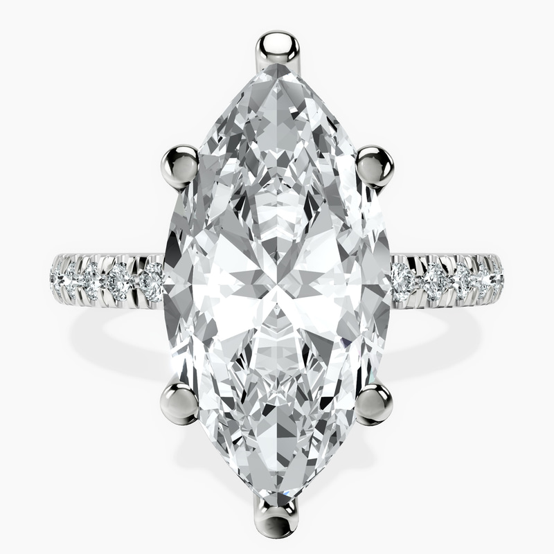 Platinum Venetia Half Eternity Lab Diamond Ring front image