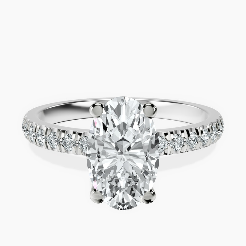 Venetia Half Eternity Lab Diamond Ring front view