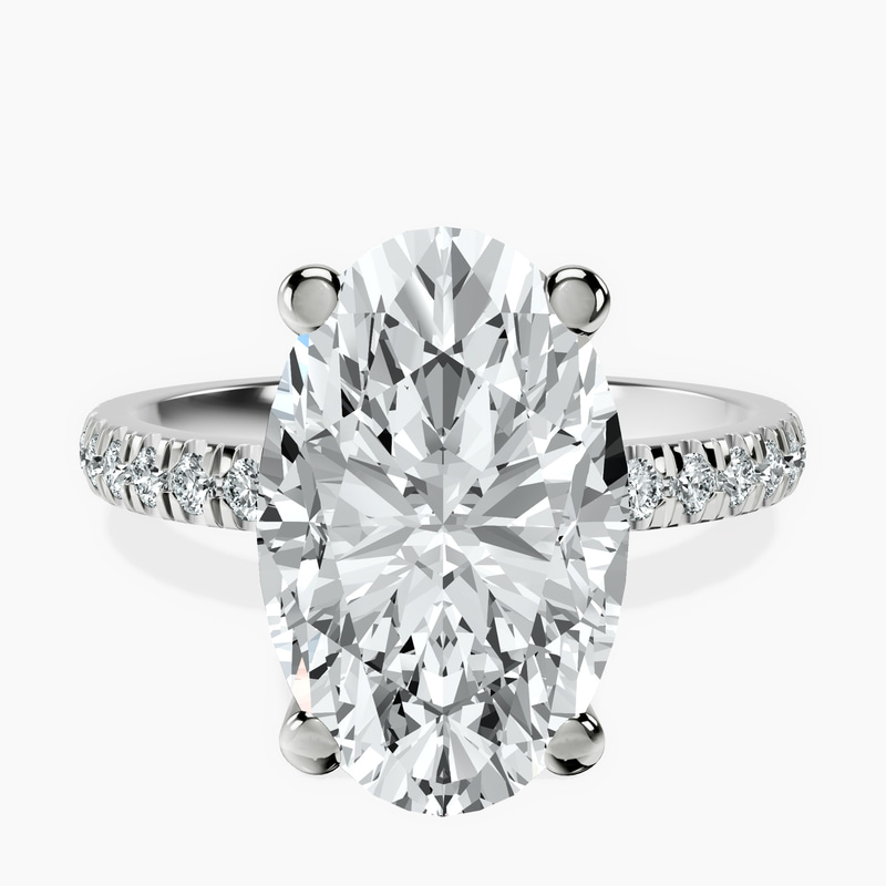 Platinum Venetia Half Eternity Lab Diamond Ring front image