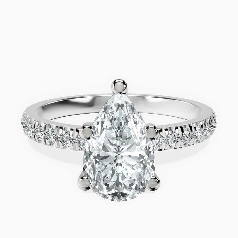 Venetia Half Eternity Lab Diamond Ring front view