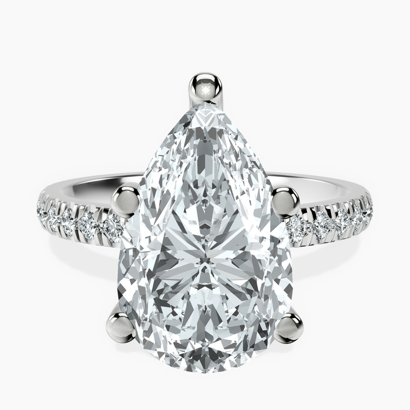 Platinum Venetia Half Eternity Lab Diamond Ring front image