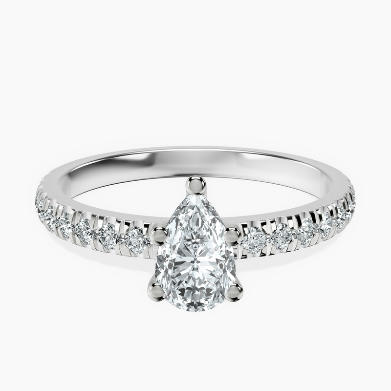 10kt White Gold Venetia Half Eternity Lab Diamond Ring front image