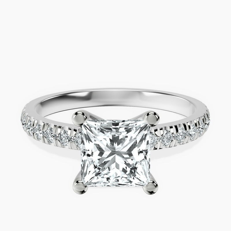 Venetia Half Eternity Lab Diamond Ring front view