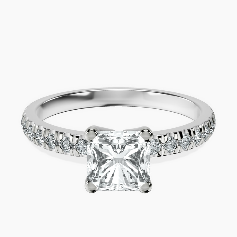 Platinum Venetia Half Eternity Lab Diamond Ring front image