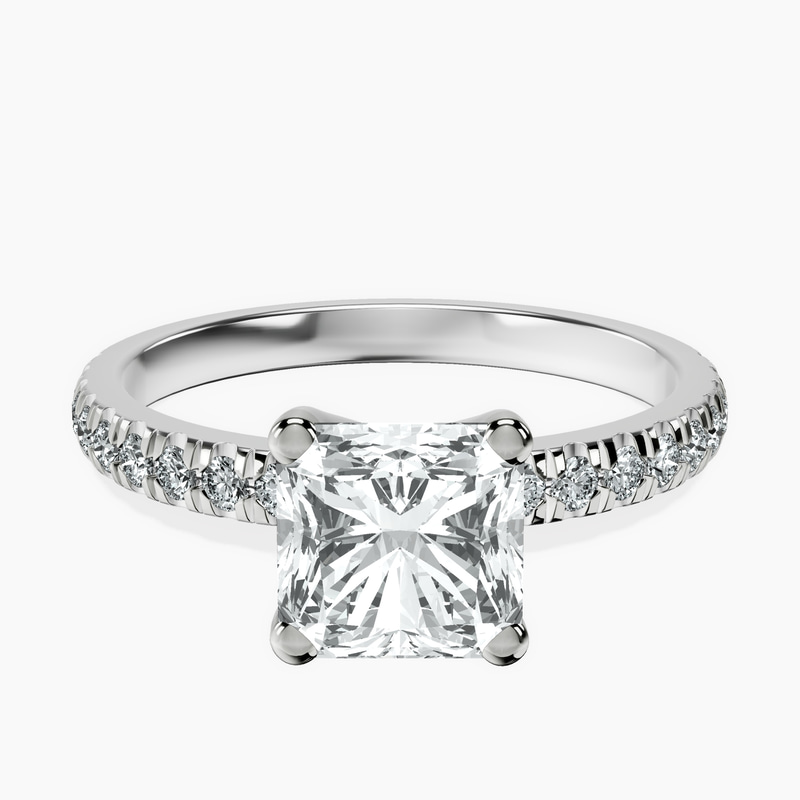 Venetia Half Eternity Lab Diamond Ring front view