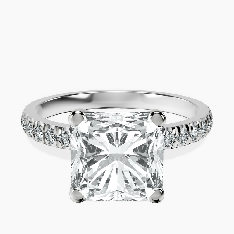 Platinum Venetia Half Eternity Lab Diamond Ring front image