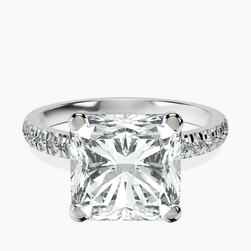 Platinum Venetia Half Eternity Lab Diamond Ring front image