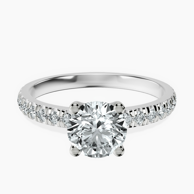 18kt White Gold Venetia Half Eternity Lab Diamond Ring front image