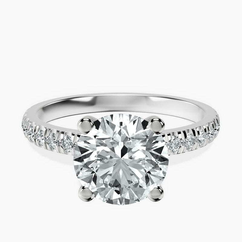 Platinum Venetia Half Eternity Lab Diamond Ring front image