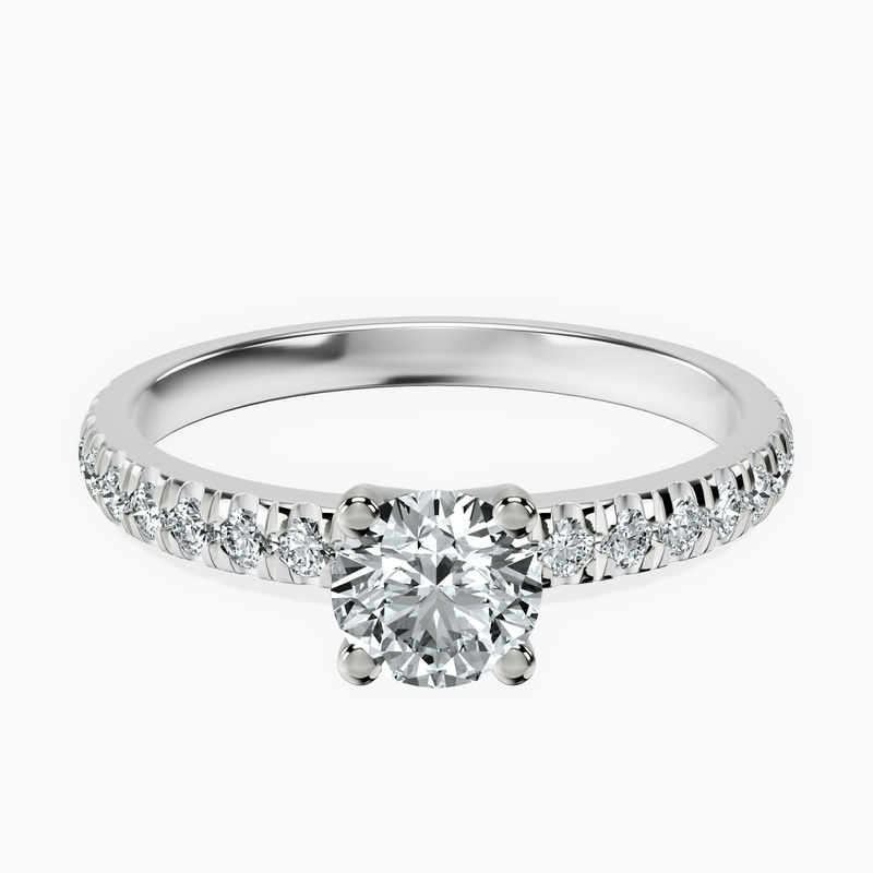 14kt White Gold Venetia Half Eternity Lab Diamond Ring front image