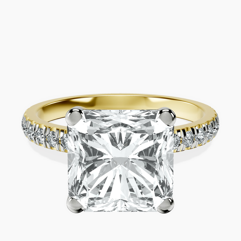 18kt Yellow Gold Venetia Half Eternity Lab Diamond Ring front image