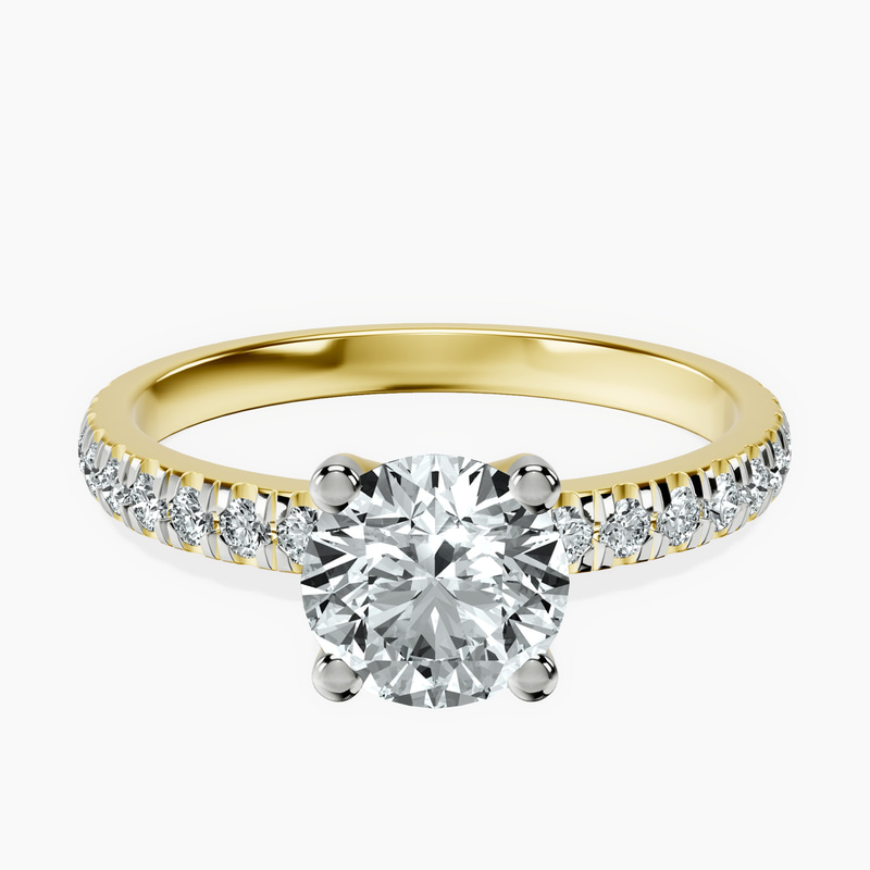 14kt Yellow Gold Venetia Half Eternity Lab Diamond Ring front image