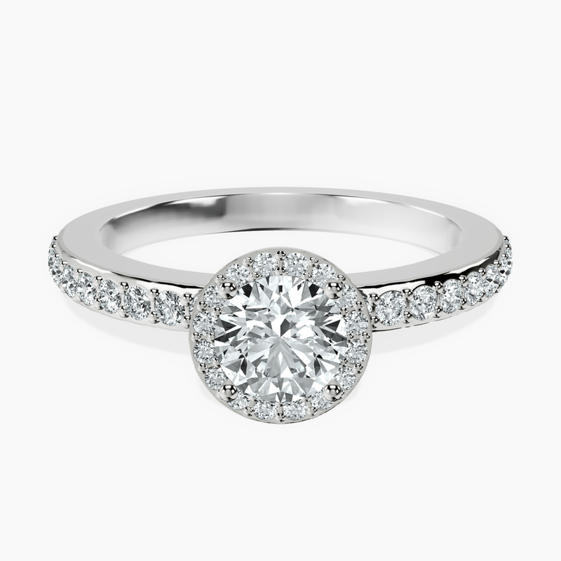 Platinum Lumina Halo Lab Diamond Eternity Ring front image