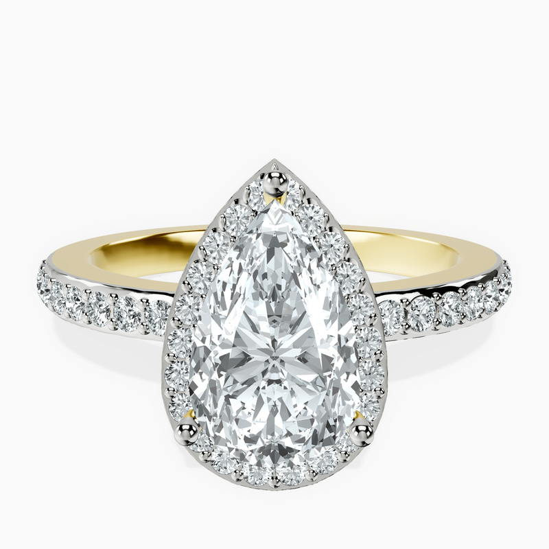 Lumina Halo Lab Diamond Eternity Ring front view