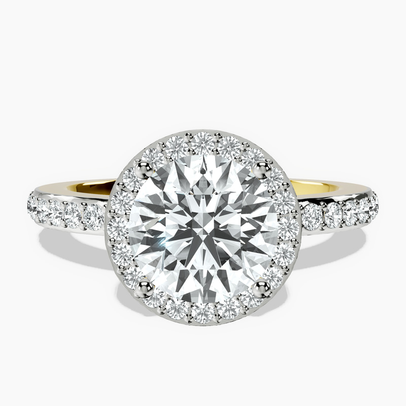 Lumina Halo Lab Diamond Eternity Ring front view