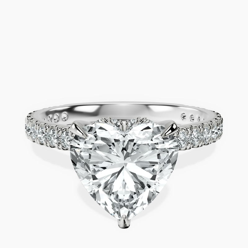 2.23 ct. heart Myra Halo Ring in 18kt white gold rtr top
