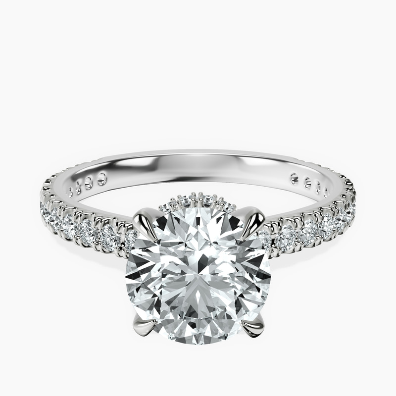 Myra Secret Halo Lab Diamond Ring front view