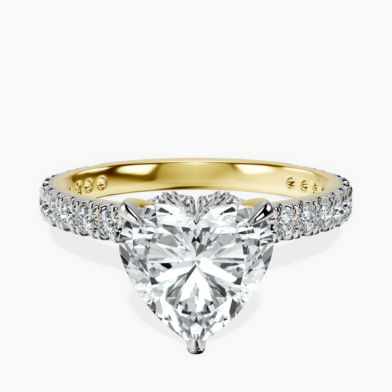 18kt Yellow Gold Chrissy Teigen Secret Halo Lab Diamond Ring front image