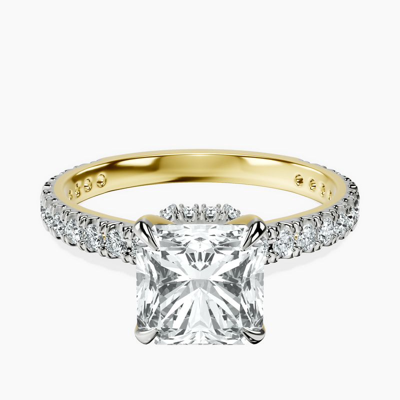 18kt Yellow Gold Chrissy Teigen Secret Halo Lab Diamond Ring front image