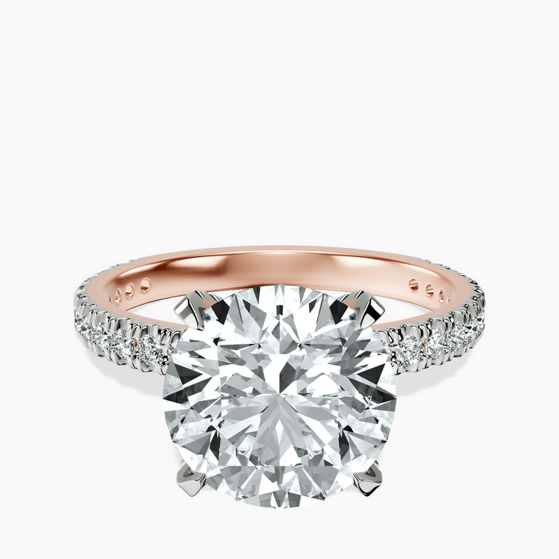 4.63 ct. round Kylie Eternity Ring in 14Ct rose gold rtr top
