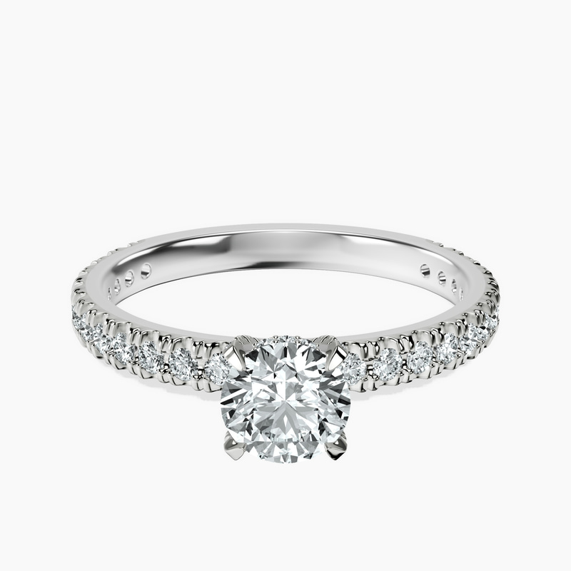 18kt White Gold Kylie Eternity Lab Diamond Ring front image