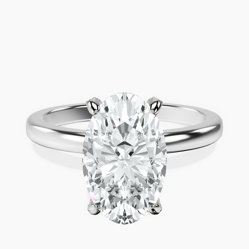 2.99 ct. oval Lyla Solitaire Ring in 18kt white gold rtr top