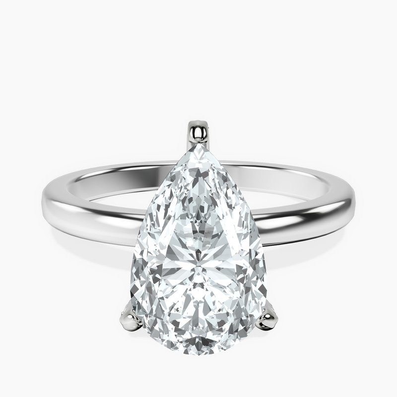 2.81 ct. pear Lyla Solitaire Ring in platinum rtr top