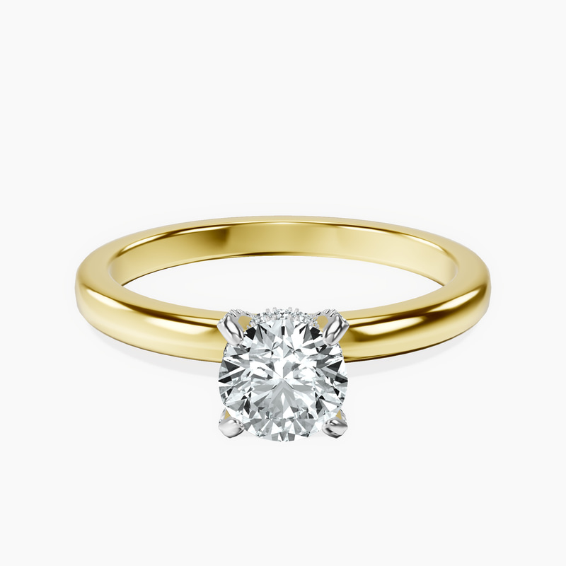 14kt Yellow Gold Lyla Hidden Accents Solitaire Lab Diamond Ring front image