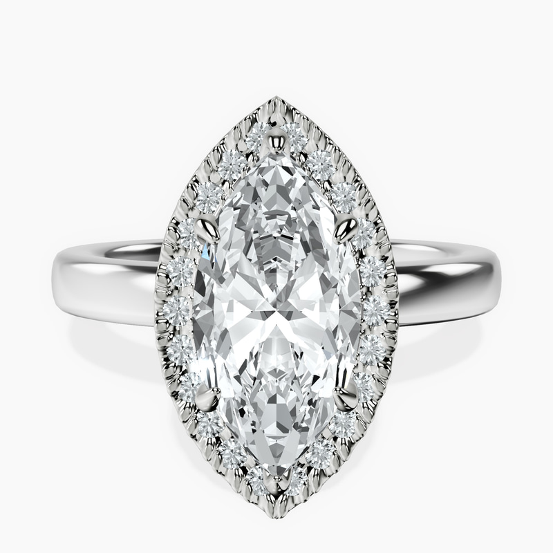 Platinum Anna Hidden Accents Halo Lab Diamond Ring front image