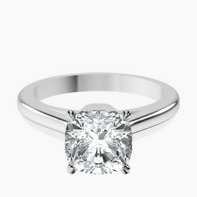 Platinum Siran Secret Halo Lab Diamond Ring front image