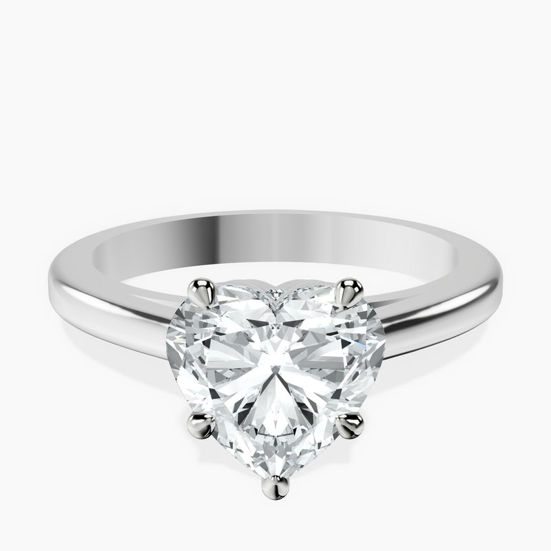 Platinum Siran Secret Halo Lab Diamond Ring front image