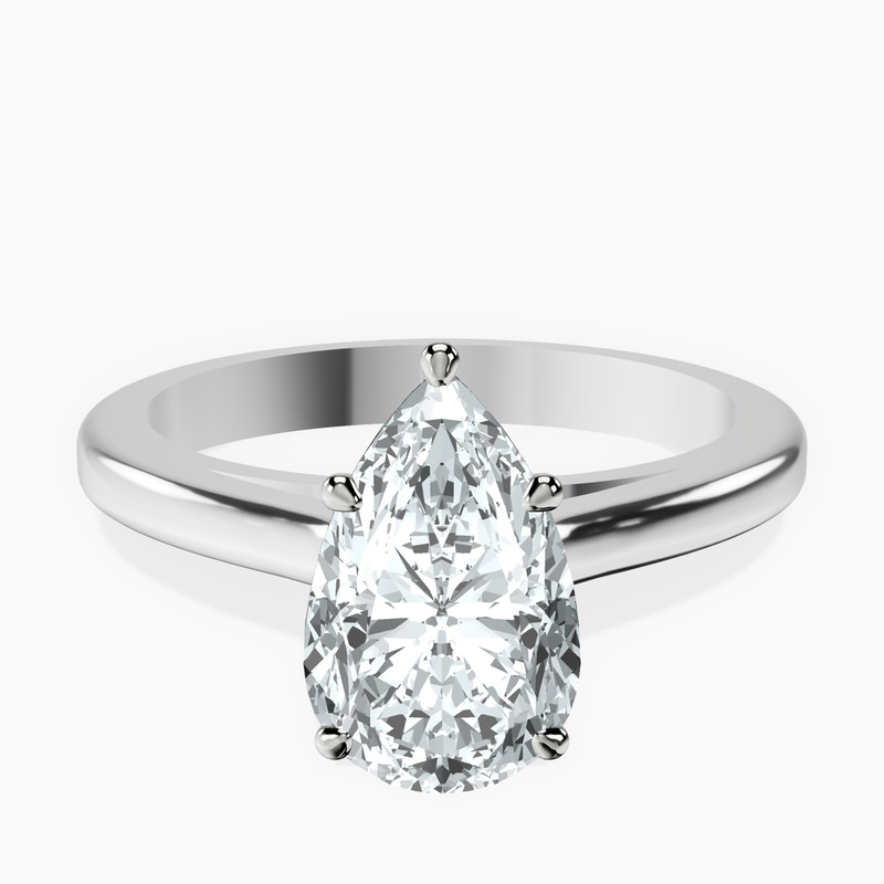 Platinum Siran Secret Halo Lab Diamond Ring front image