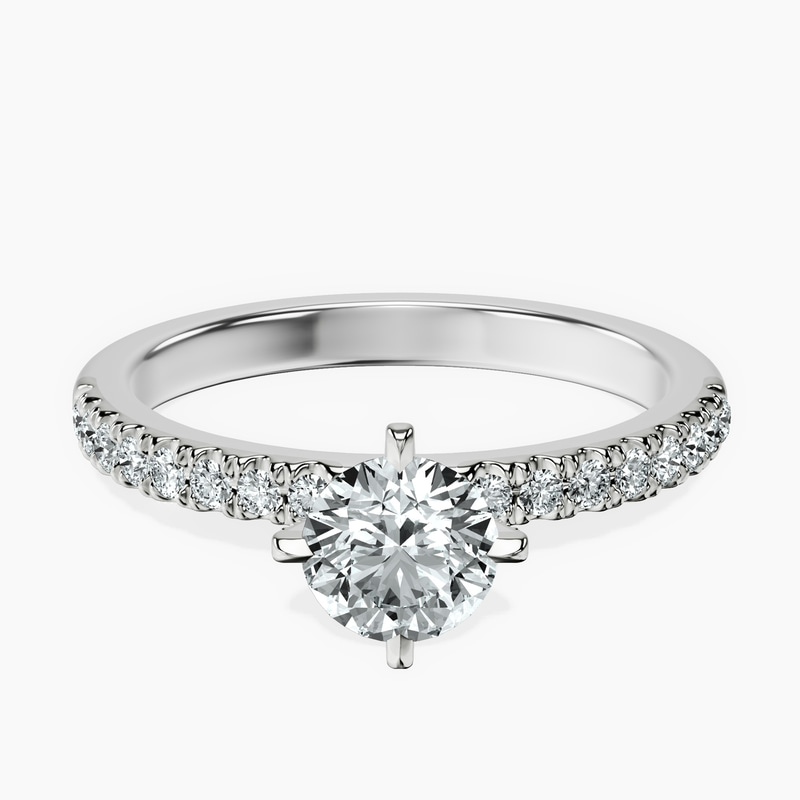 10kt White Gold Sara Tapered Eternity Lab Diamond Ring front image