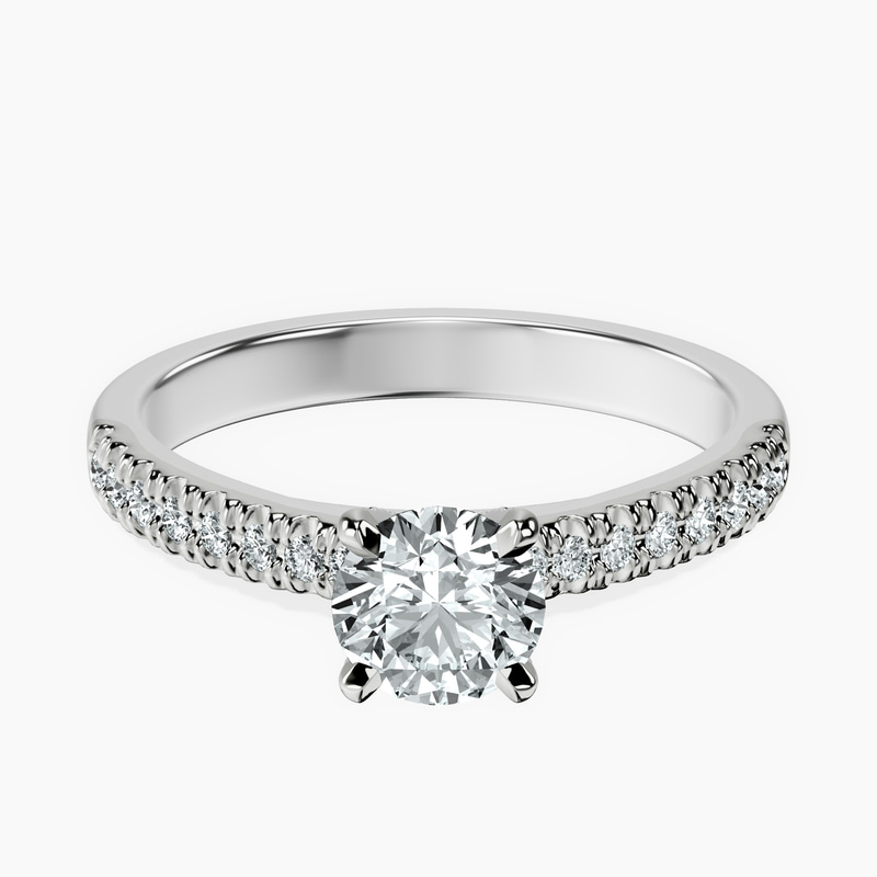 10kt White Gold Amy Tapered Eternity Lab Diamond Ring front image