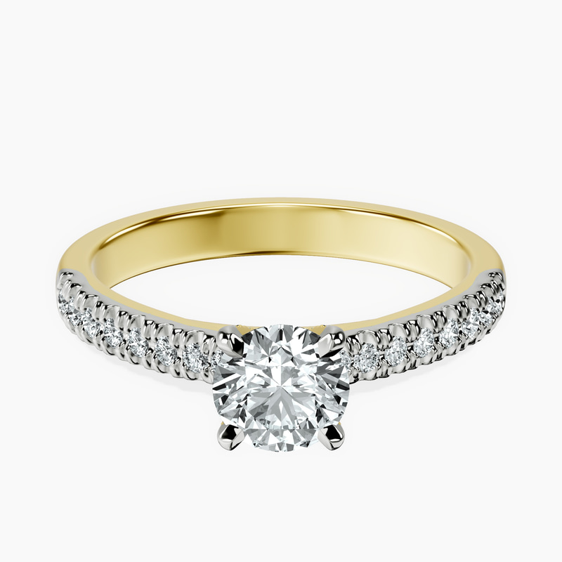 14kt Yellow Gold Amy Tapered Eternity Lab Diamond Ring front image