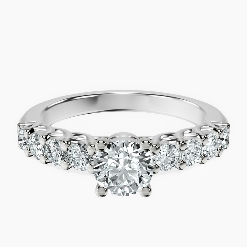 Platinum Cassidy Entwined Prongs Lab Diamond Ring front image