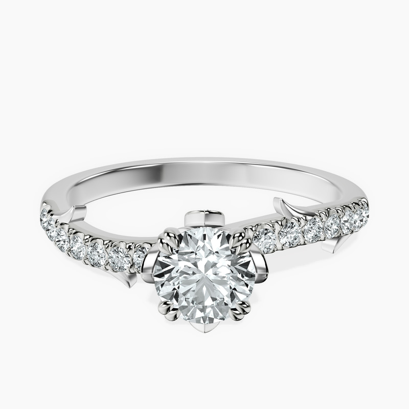 14kt White Gold Phoebe Twigs Lab Diamond Ring front image
