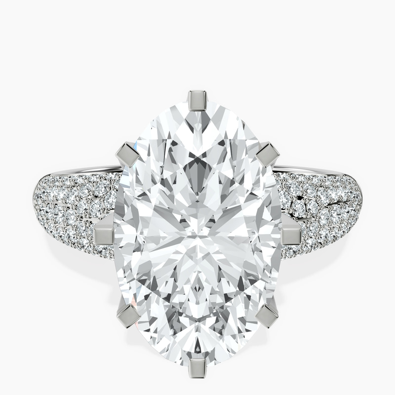 2.99 ct. oval Titania Luxe Ring in 18kt white gold rtr top