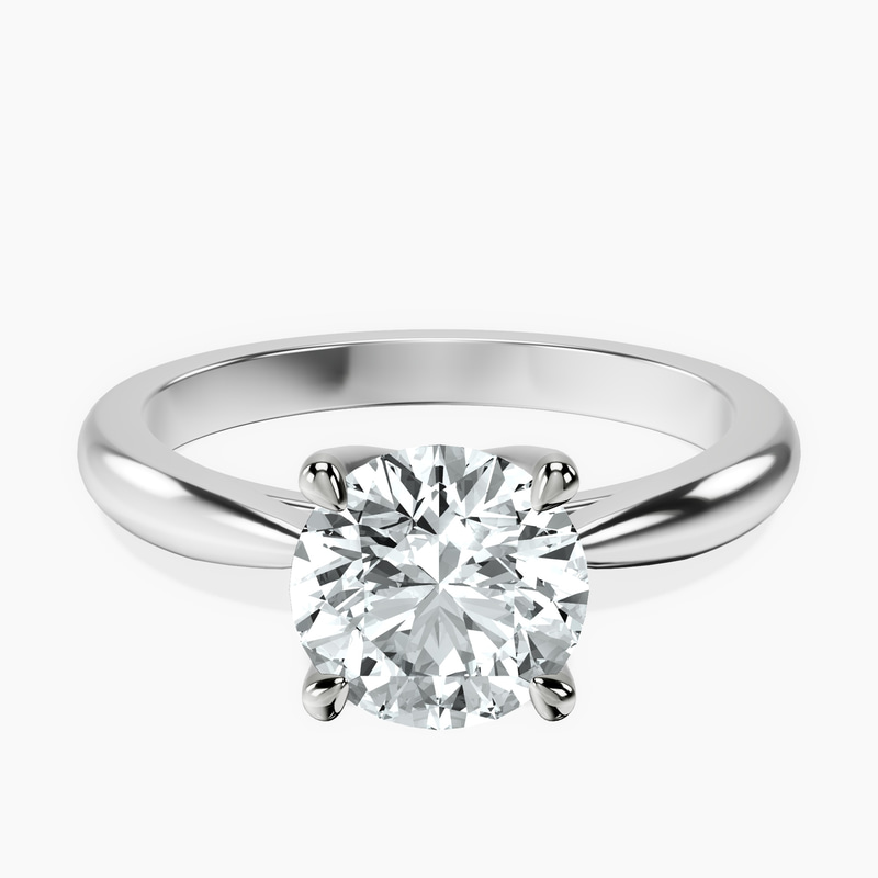 Azalea Classic Solitaire 2mm Lab Diamond Ring front view
