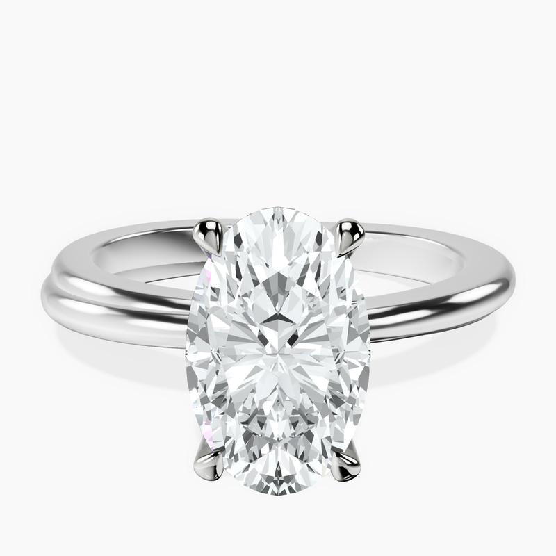 2.99 ct. oval Juniper Solitaire Ring in 14kt white gold rtr top