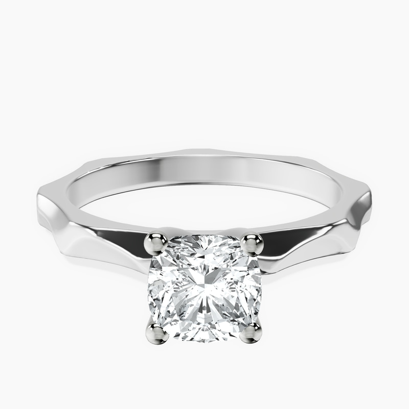 1.49 ct. cushion Magnolia Solitaire Ring in 10kt white gold rtr top