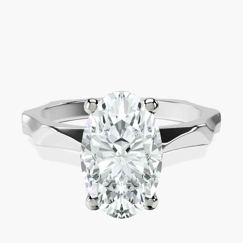 2.06 ct. oval Magnolia Solitaire Ring in 18kt white gold rtr top