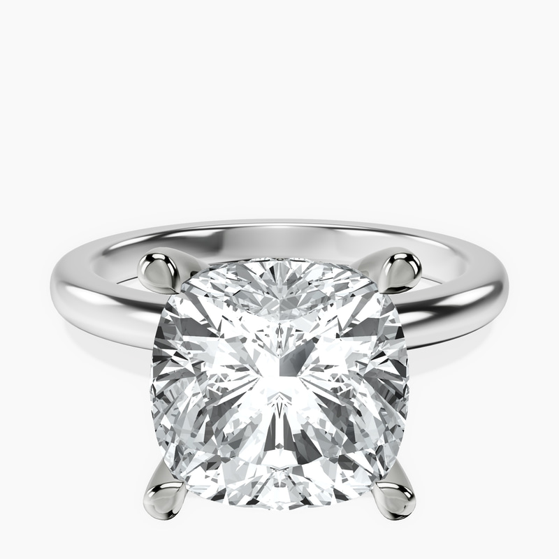 14kt White Gold Mildred Hidden Halo Solitaire Lab Diamond Ring front image