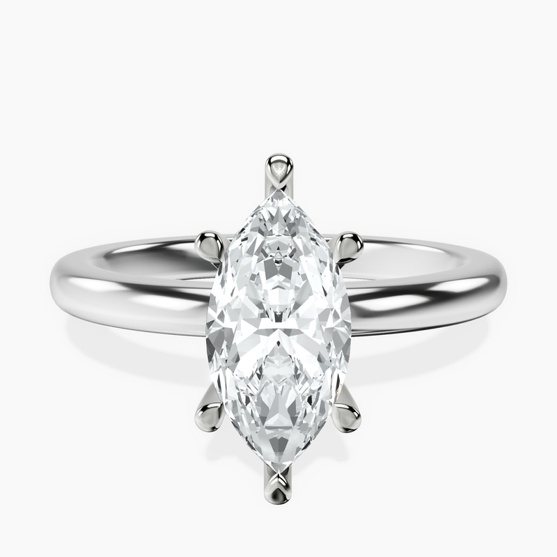 Platinum Mildred Hidden Halo Solitaire Lab Diamond Ring front image