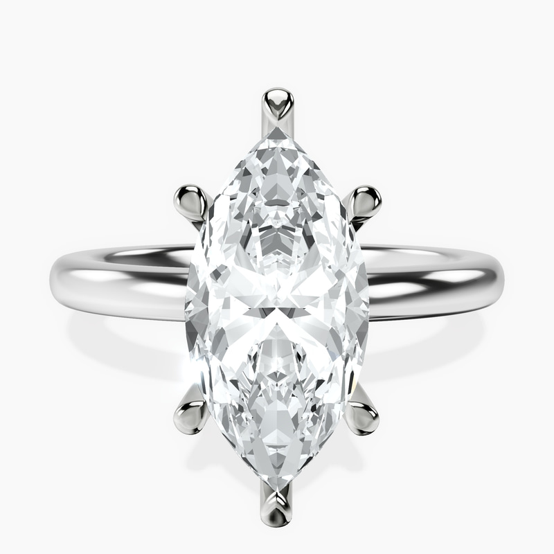 2.92 ct. marquise Mildred Solitaire Ring in 18kt white gold rtr top
