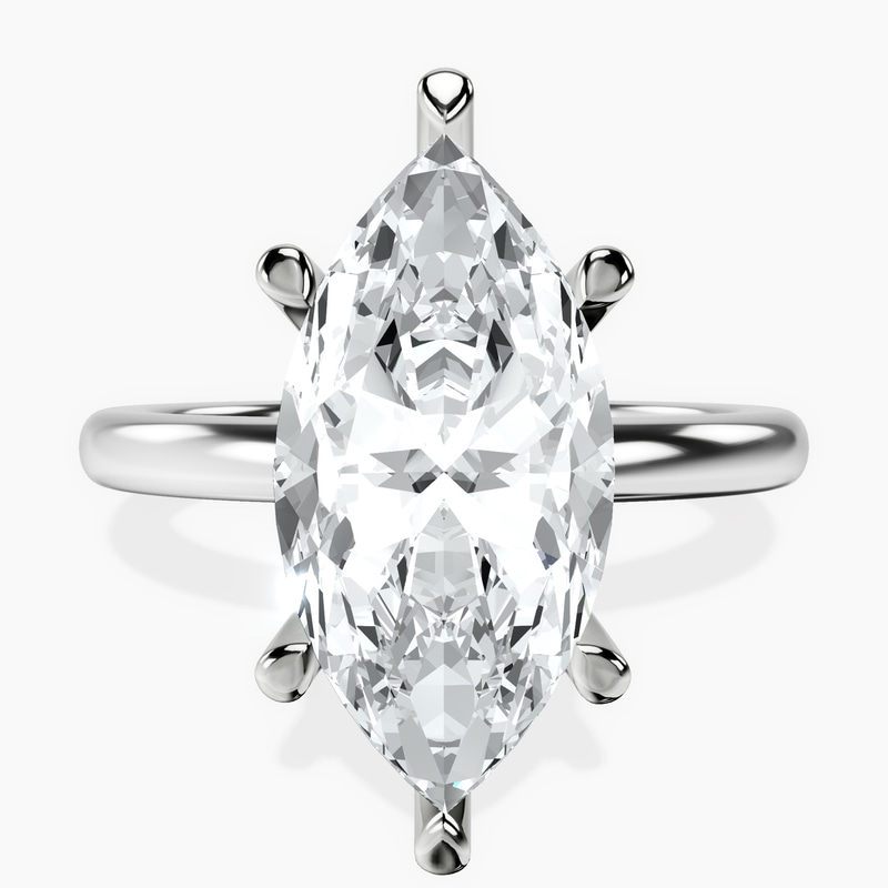 Platinum Mildred Hidden Halo Solitaire Lab Diamond Ring front image