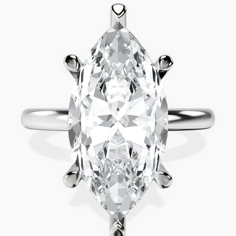 10kt White Gold Mildred Hidden Halo Solitaire Lab Diamond Ring front image